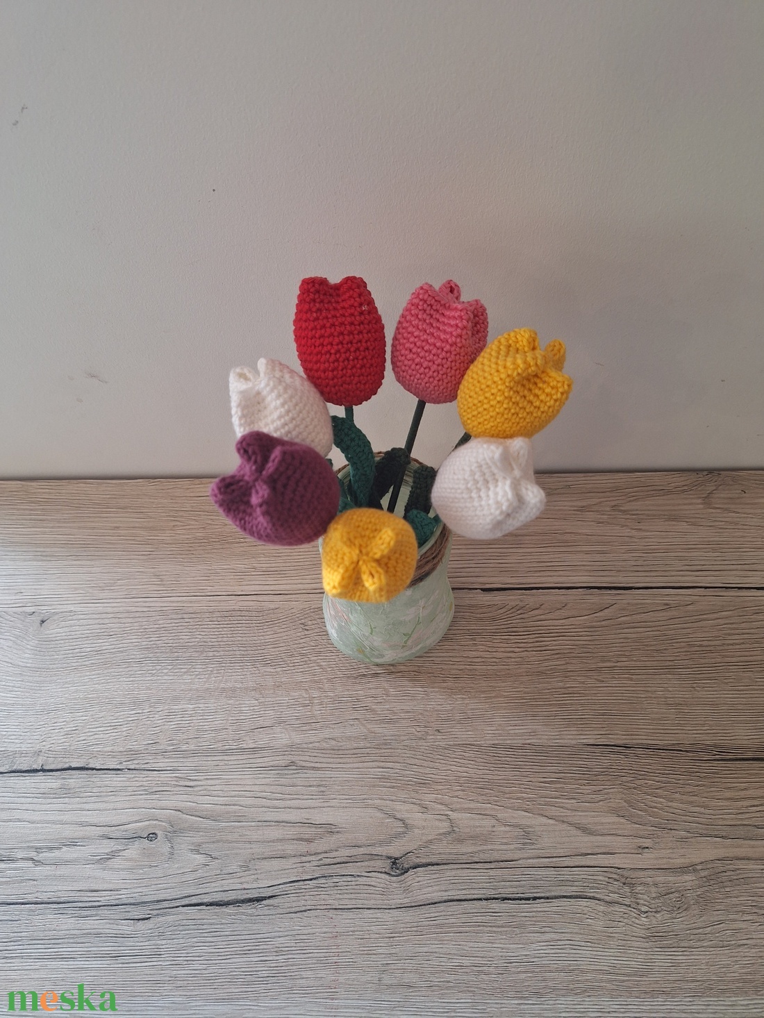 Horgolt tulipán - otthon & életmód - dekoráció - dísztárgy - Meska.hu
