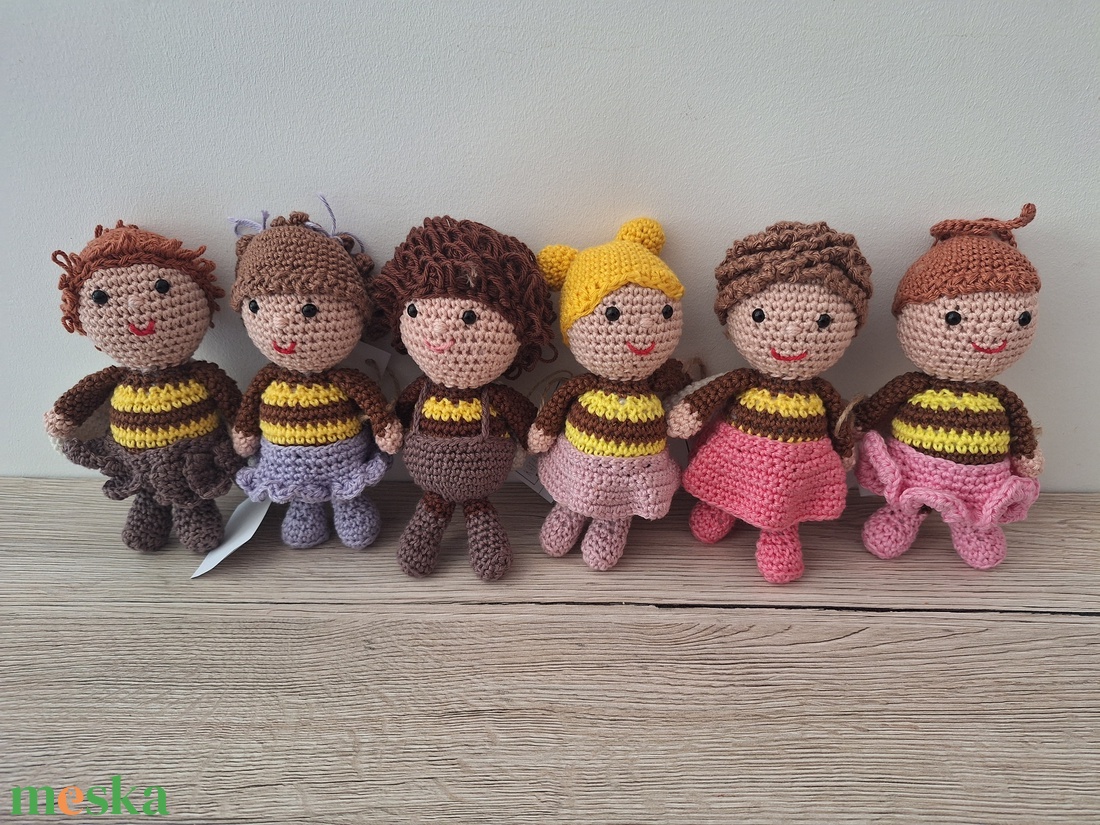amigurumi méhbabák - játék & sport - plüssállat & játékfigura - méhecske - Meska.hu