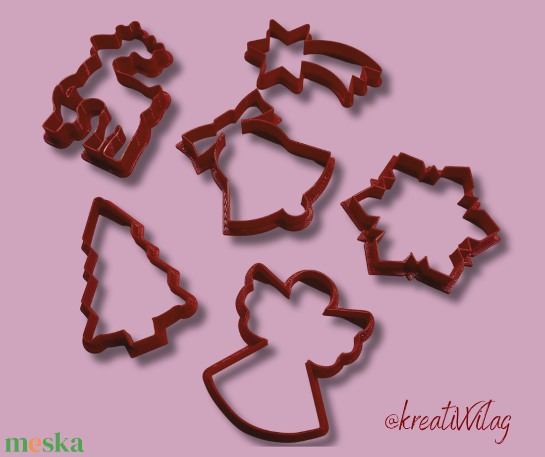 Karácsonyi sütiforma csomag - 6 db-os -xmas03 - karácsony - karácsonyi sütés-főzés - Meska.hu