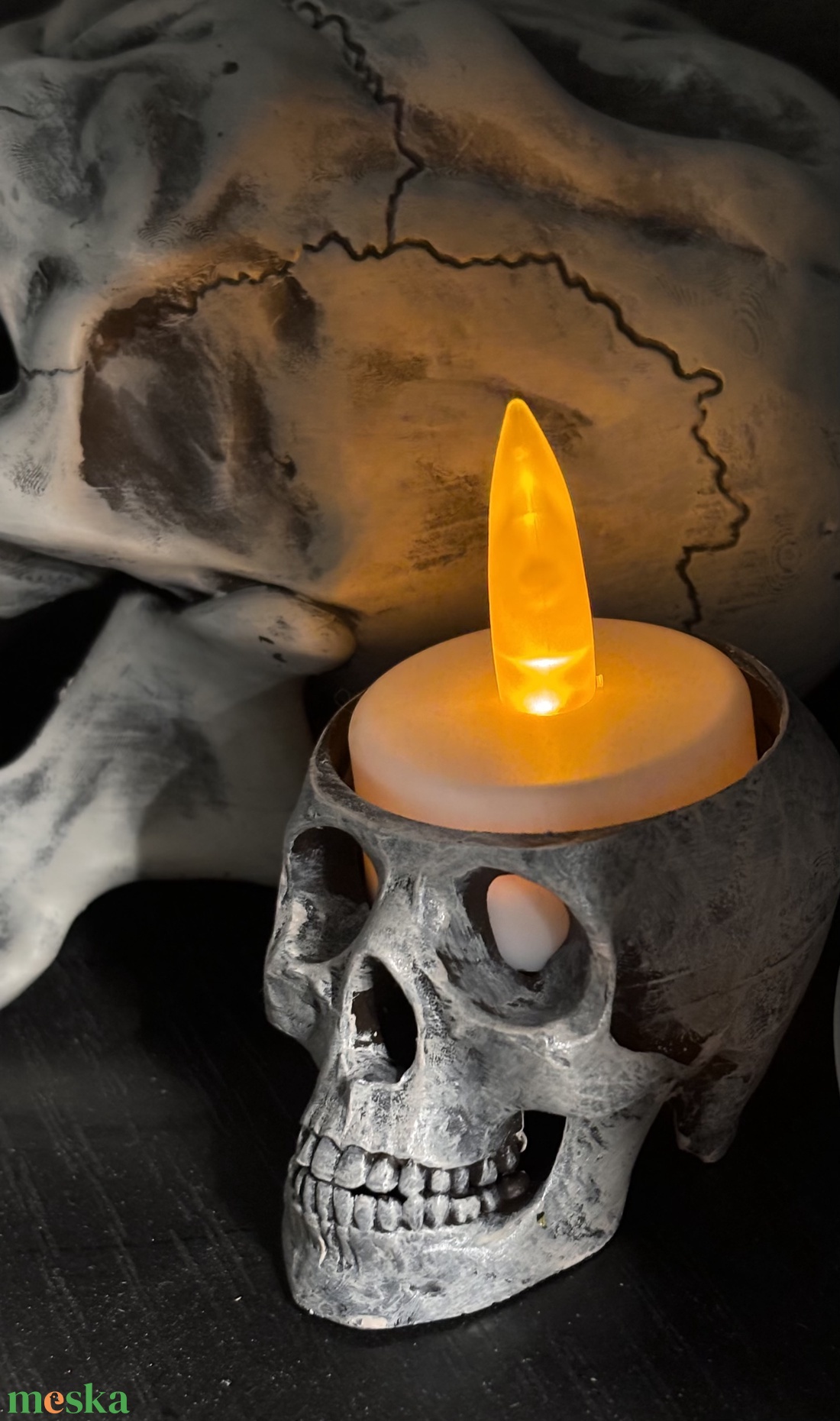 Led Koponya Gyertya - otthon & életmód - dekoráció - halloween - halloweeni dekoráció - Meska.hu Led Koponya Gyertya - otthon & életmód - dekoráció - halloween - halloweeni dekoráció - Meska.hu