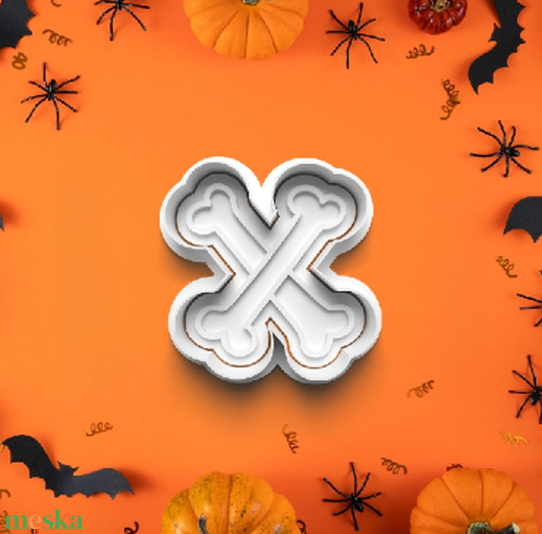Csont forma - otthon & életmód - dekoráció - halloween - halloweeni sütikiszúrók - Meska.hu