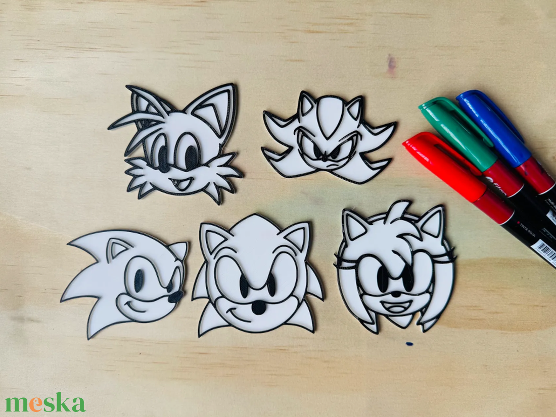 Sonic színező 5db-os csomag - otthon & életmód - papír, írószer - színező - Meska.hu
