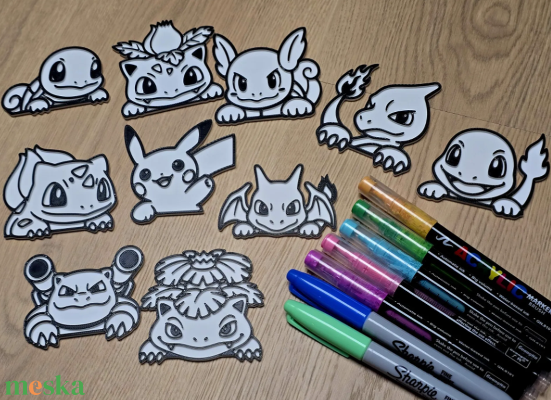 Pokemon színező 10 db-os csomag - otthon & életmód - papír, írószer - színező - Meska.hu