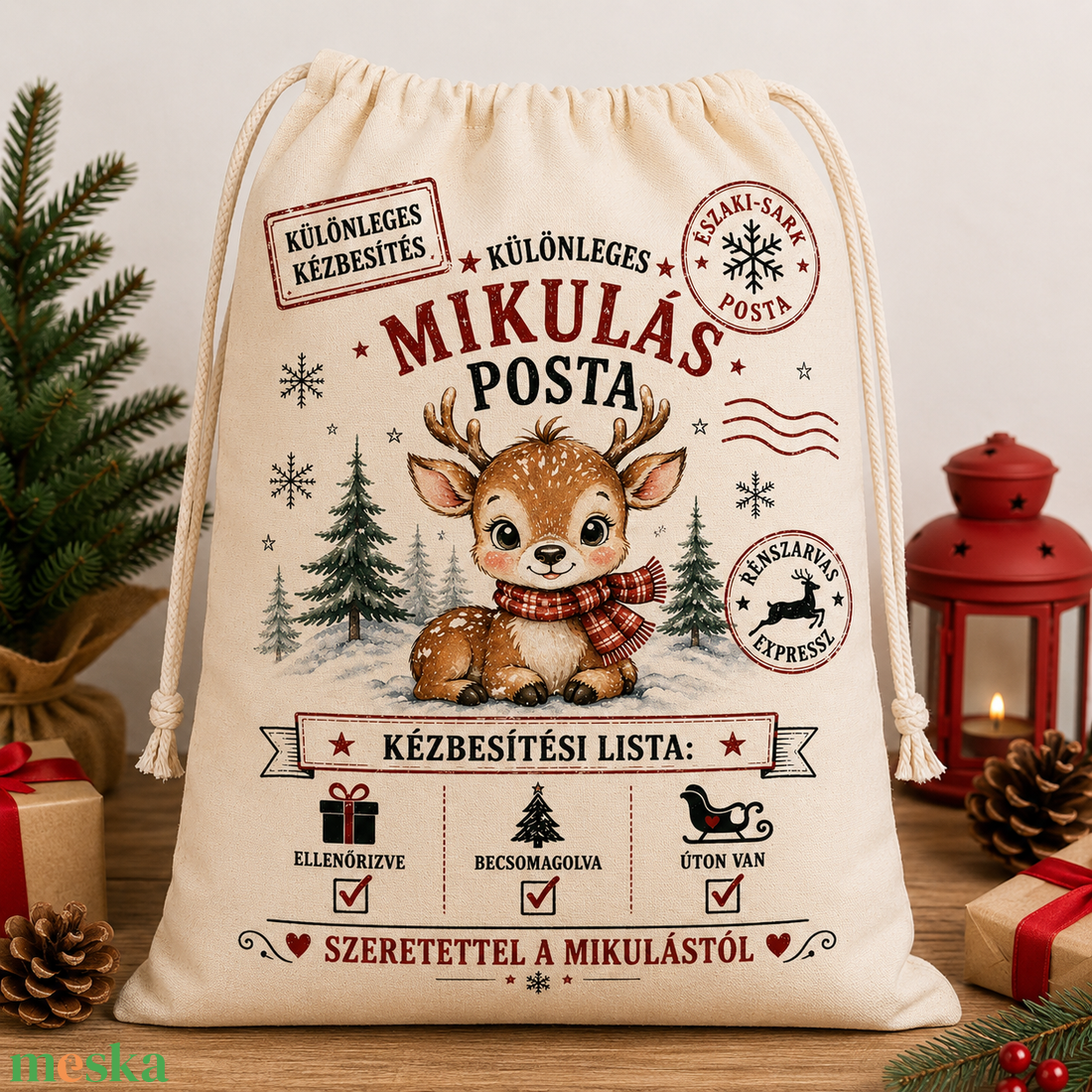 Mikulás zsák  - karácsony - mikulás - mikulás zsák - Meska.hu