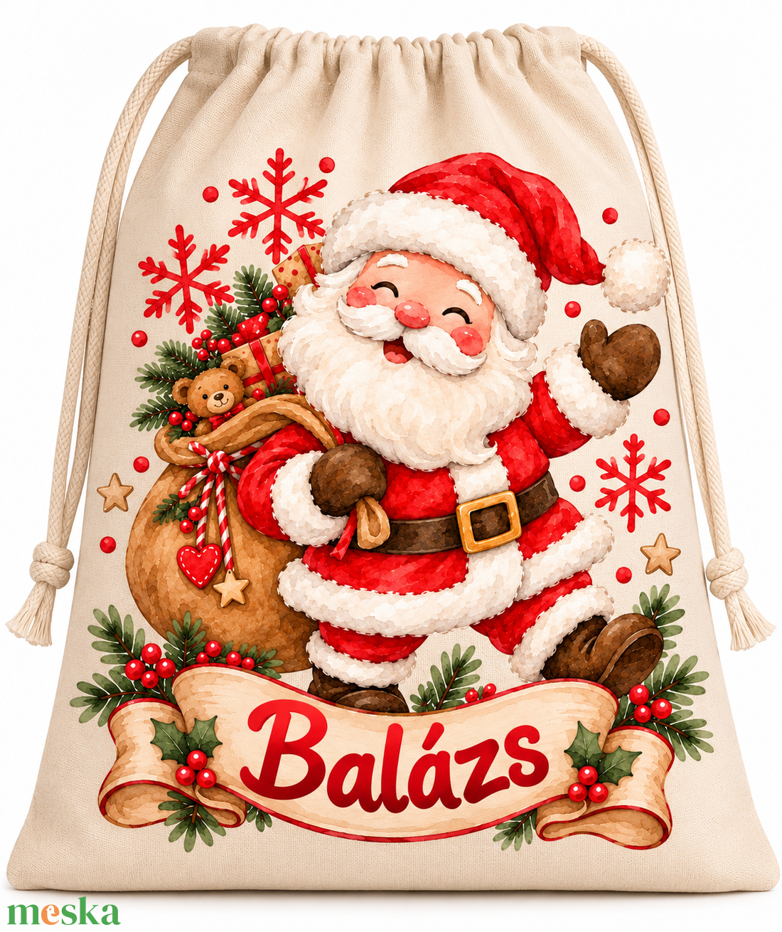 Mikulás zsák  - karácsony - mikulás - mikulás zsák - Meska.hu