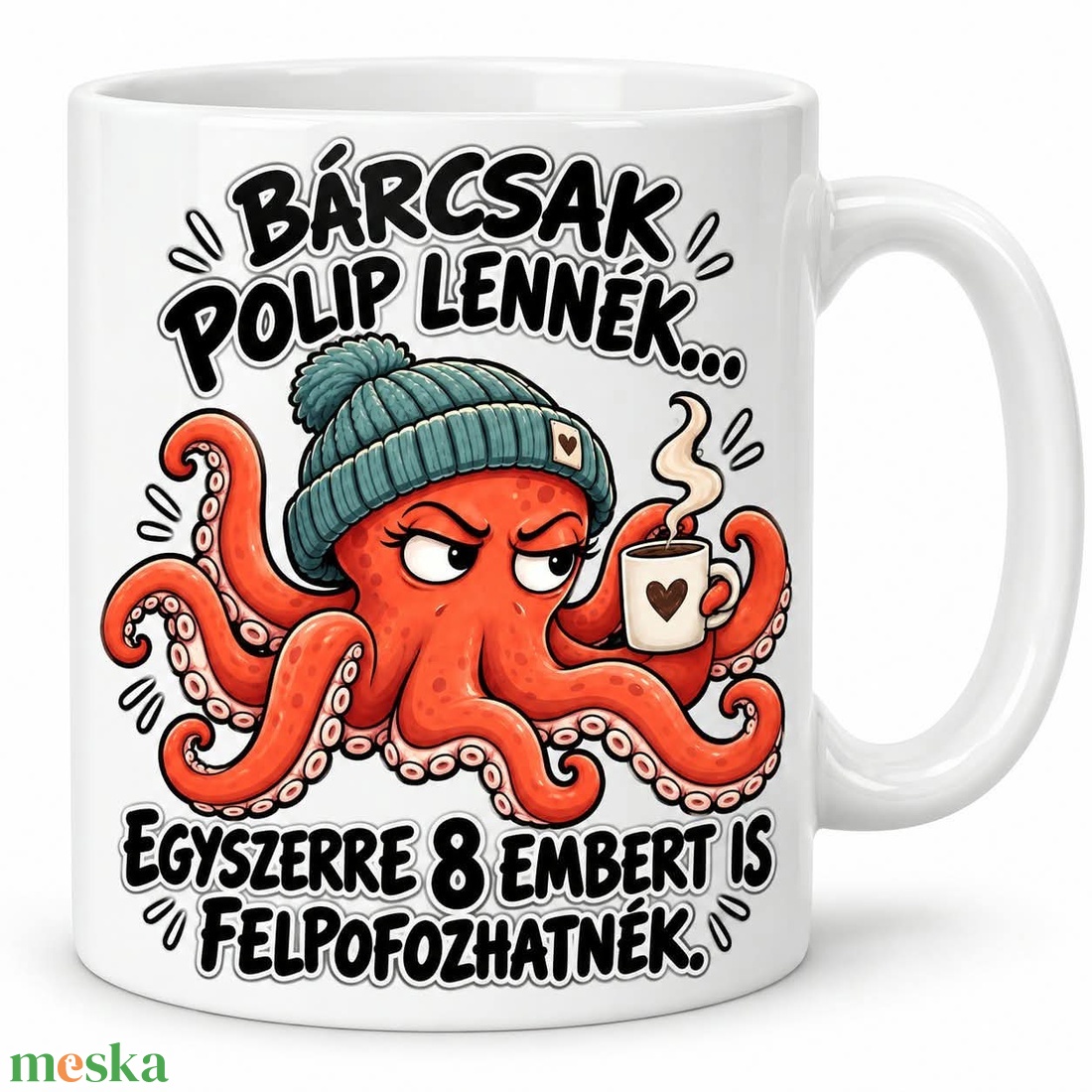 Polipos bögre  - otthon & életmód - konyhafelszerelés, tálalás - tálalás - bögre & csésze - Meska.hu