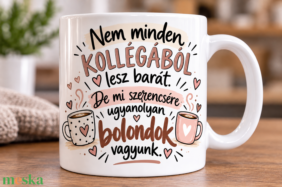Vicces bögre - kolléga, barát  - otthon & életmód - konyhafelszerelés, tálalás - tálalás - bögre & csésze - Meska.hu