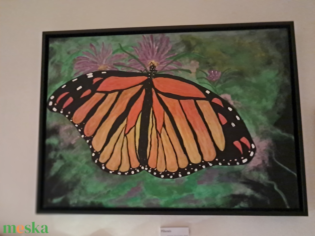 Színes pillangó akril kép  - otthon & életmód - dekoráció - kép & falikép - vászonkép - Meska.hu
