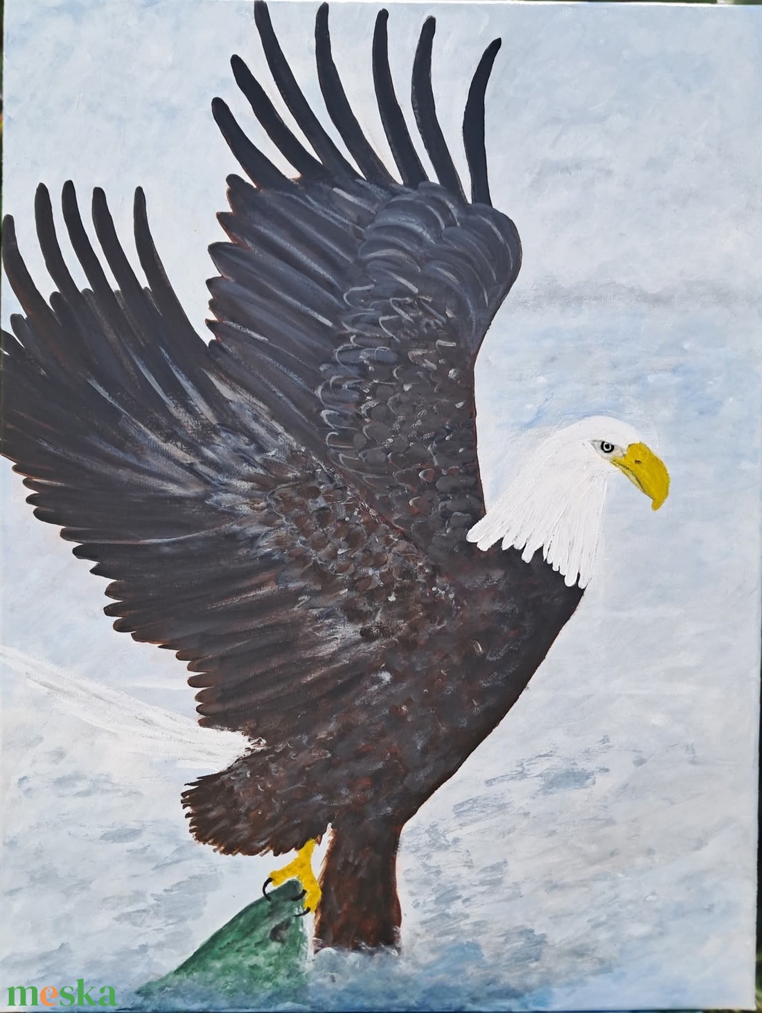 Sas madár akril kép  - otthon & életmód - dekoráció - kép & falikép - vászonkép - Meska.hu