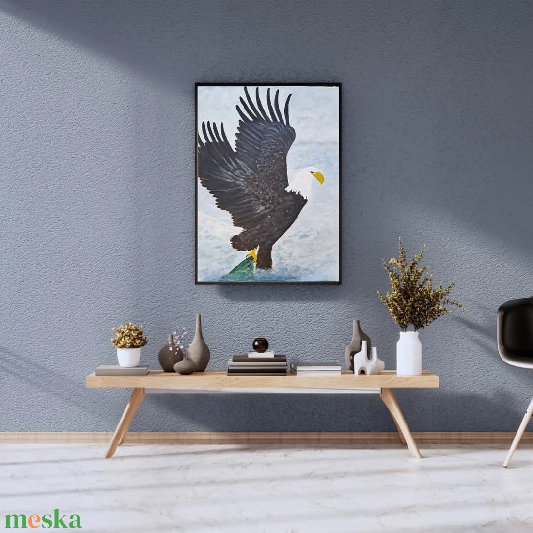 Sas madár akril kép  - otthon & életmód - dekoráció - kép & falikép - vászonkép - Meska.hu