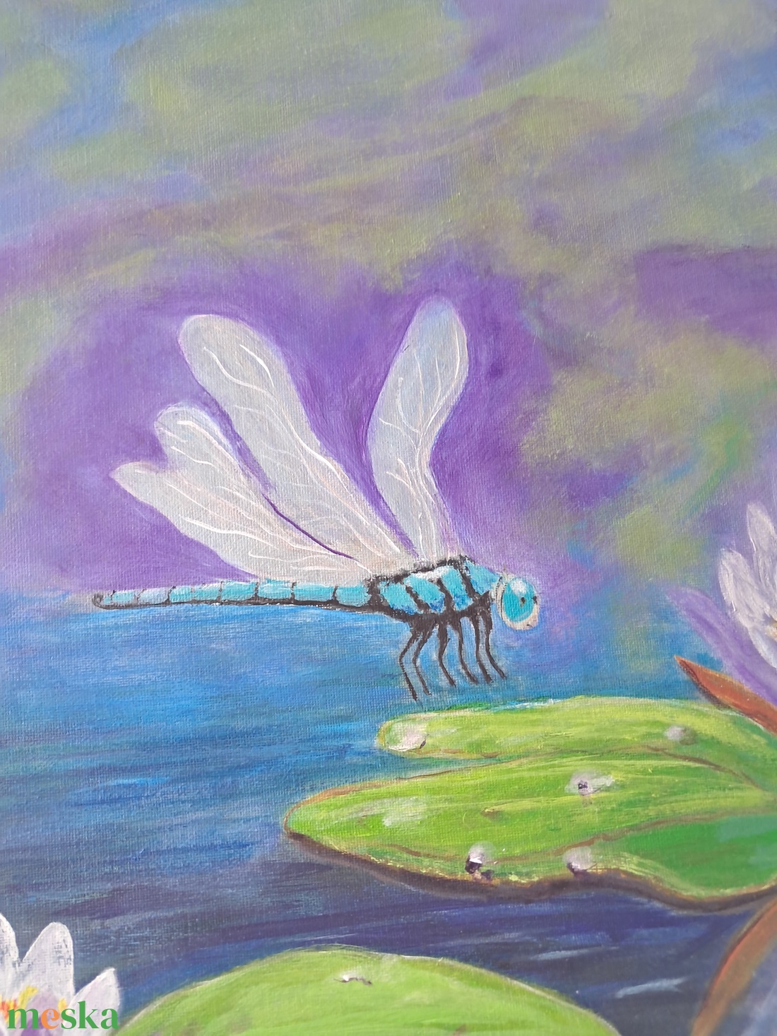 Kis szitakötő,  - otthon & életmód - dekoráció - kép & falikép - vászonkép - Meska.hu