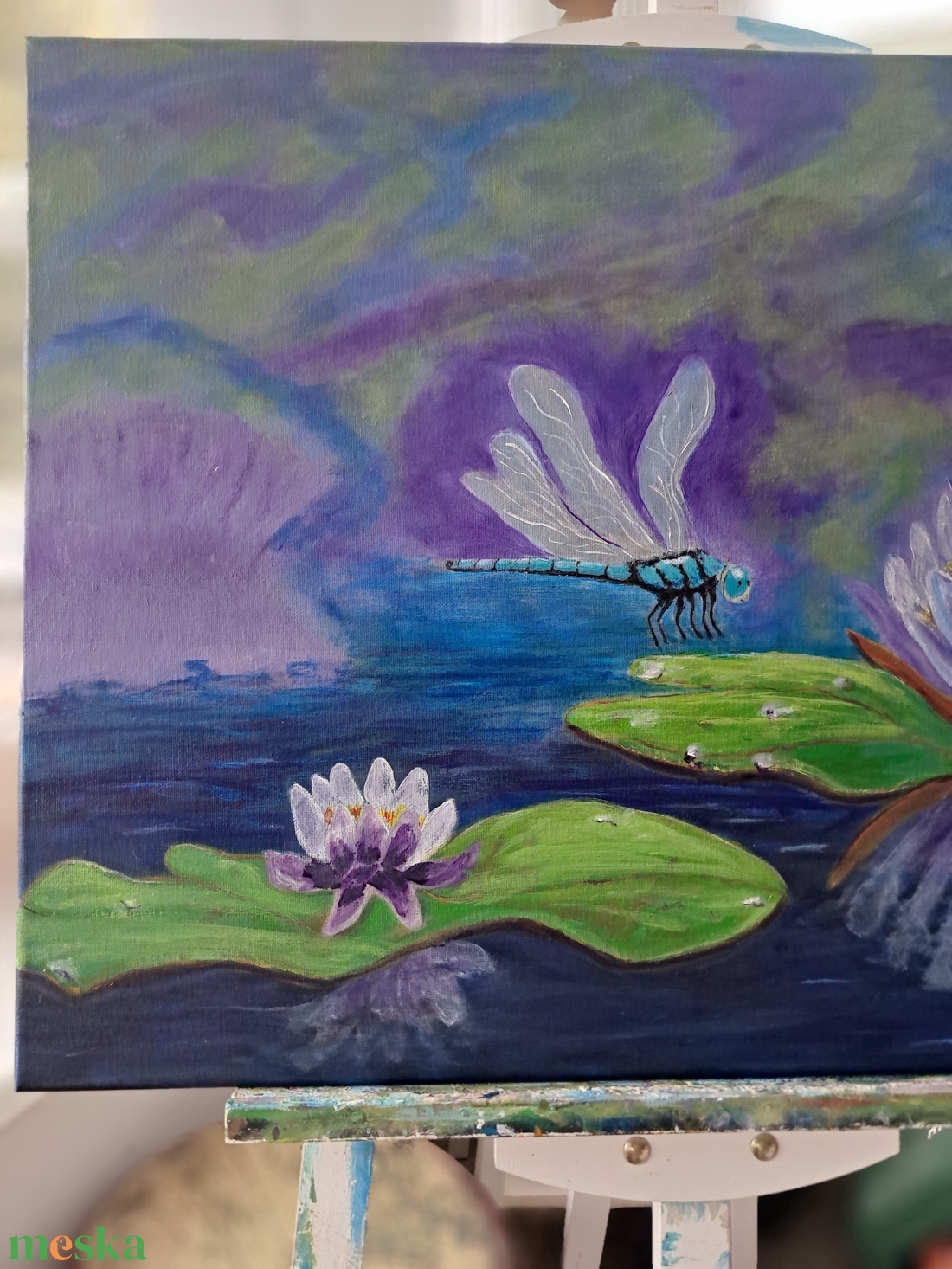 Kis szitakötő,  - otthon & életmód - dekoráció - kép & falikép - vászonkép - Meska.hu