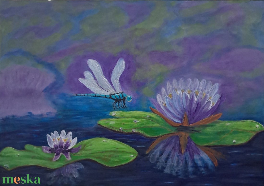 Kis szitakötő,  - otthon & életmód - dekoráció - kép & falikép - vászonkép - Meska.hu