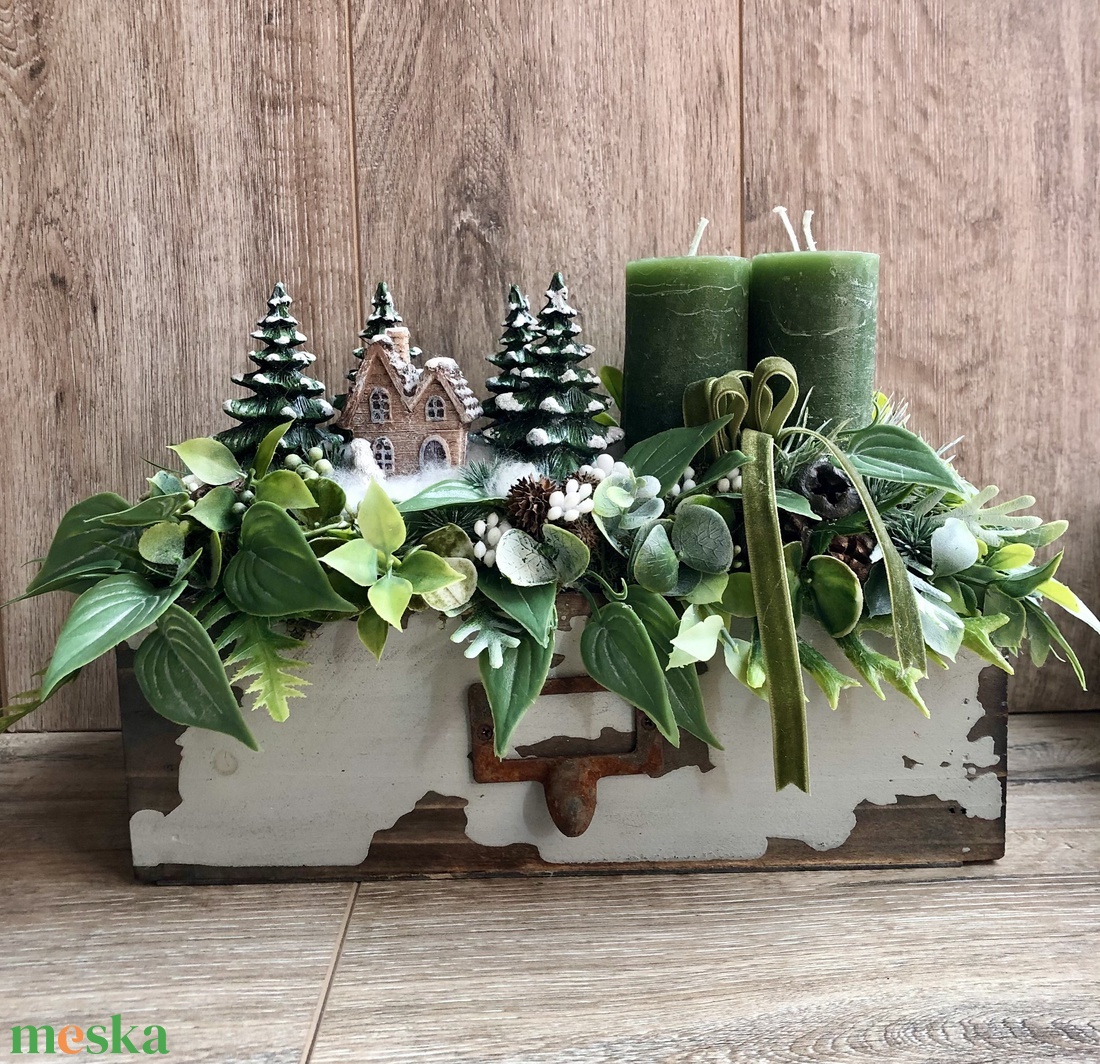 Karácsonyfás-házikós zöld adventi asztaldísz - karácsony - adventi díszek - adventi asztaldísz - Meska.hu Karácsonyfás-házikós zöld adventi asztaldísz - karácsony - adventi díszek - adventi asztaldísz - Meska.hu
