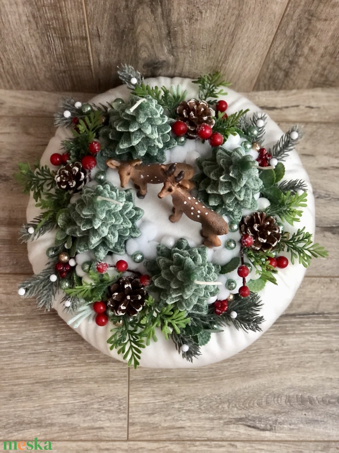 Őzikék a fenyvesben adventi koszorú - karácsony - adventi díszek - adventi koszorú - Meska.hu Őzikék a fenyvesben adventi koszorú - karácsony - adventi díszek - adventi koszorú - Meska.hu