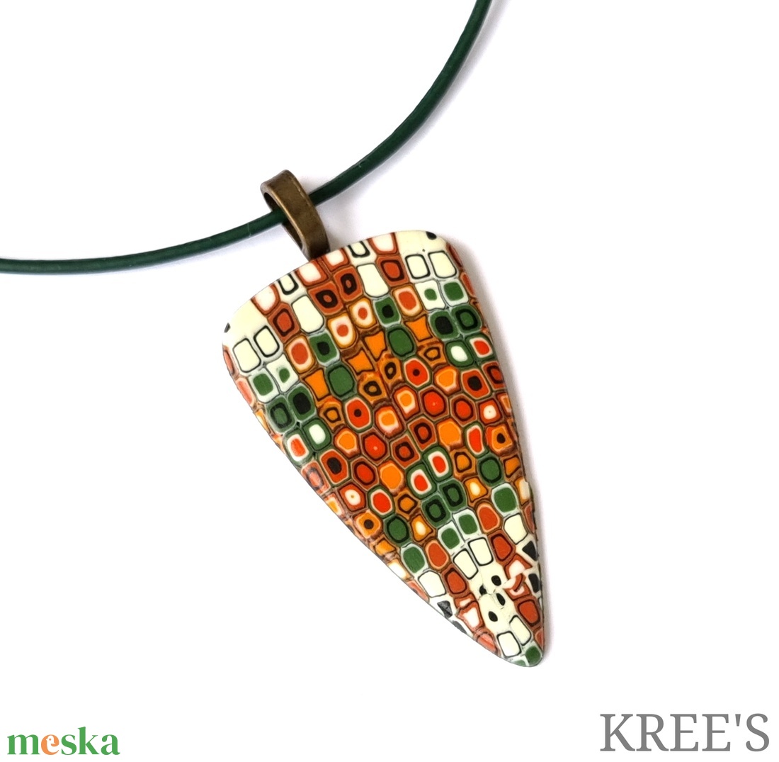 COLOR CROCCO Ősz -  ékszergyurma nyaklánc - ékszer - nyaklánc - medálos nyaklánc - Meska.hu