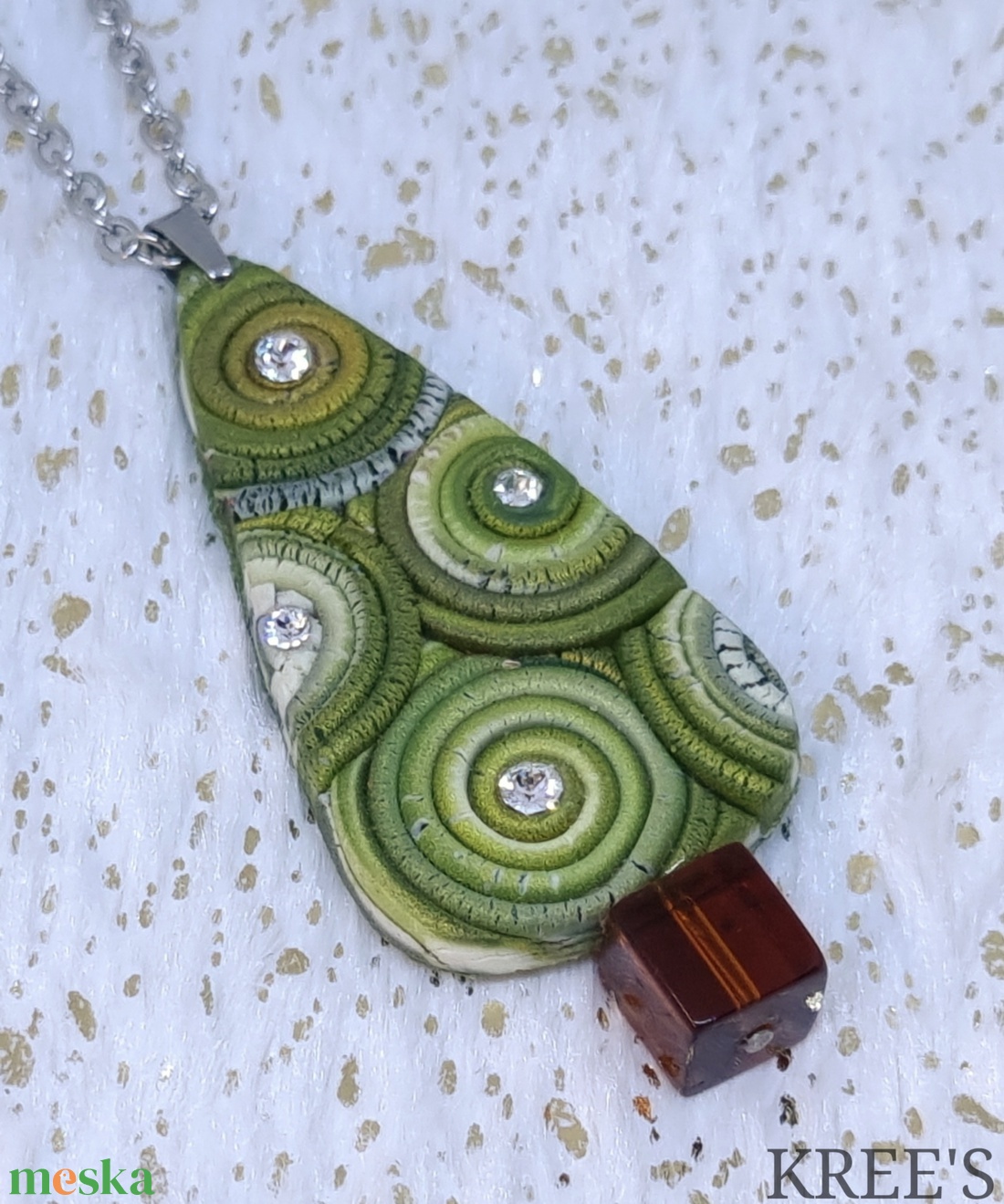 Havas fenyő, ékszergyurma nyaklánc  - ékszer - nyaklánc - medálos nyaklánc - Meska.hu