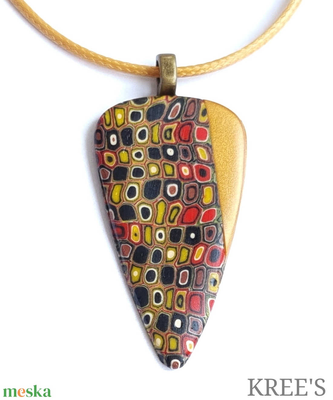 Klimt inspiráció - ékszergyurma nyaklánc - ékszer - nyaklánc - medálos nyaklánc - Meska.hu Klimt inspiráció - ékszergyurma nyaklánc - ékszer - nyaklánc - medálos nyaklánc - Meska.hu