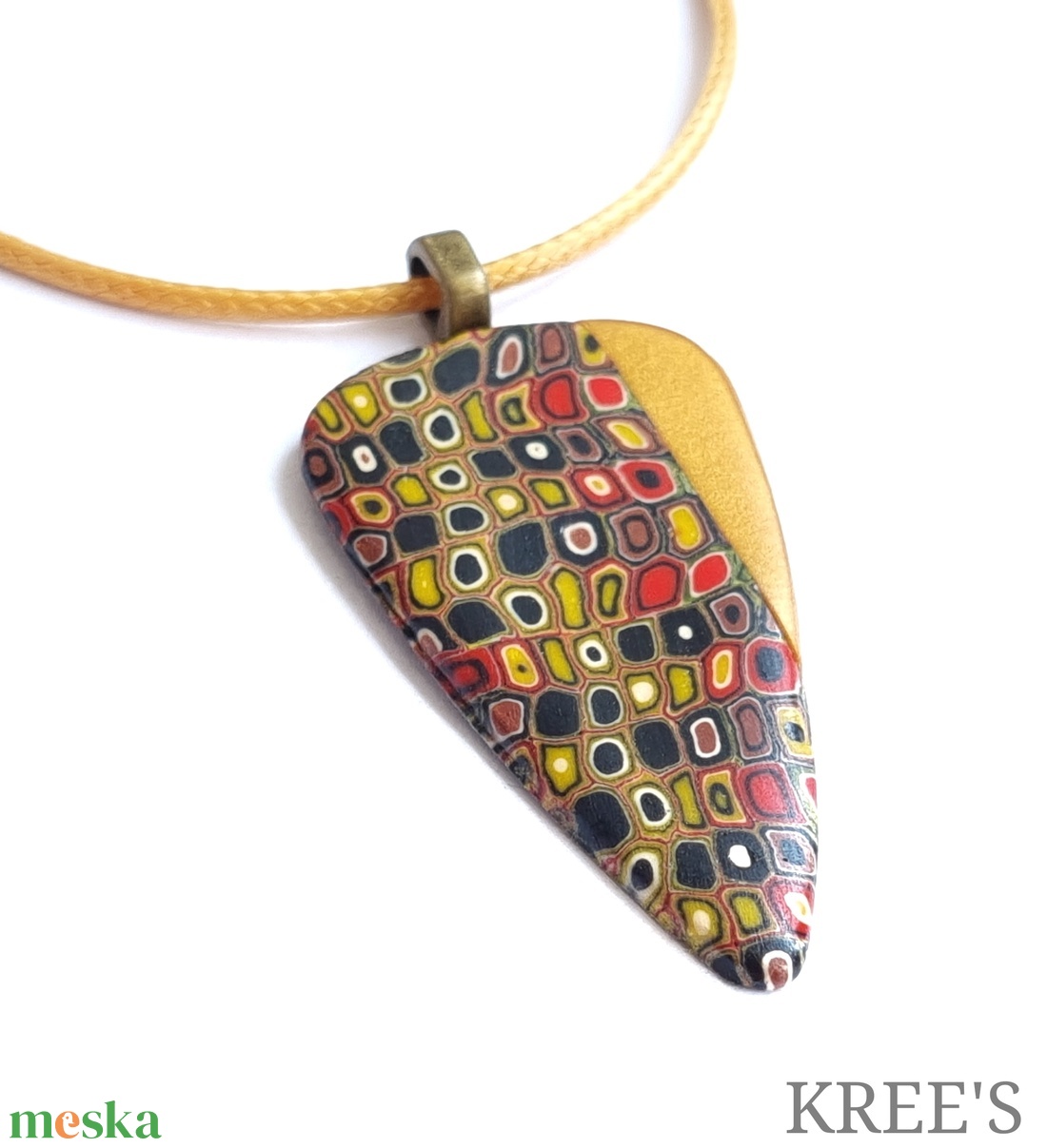 Klimt inspiráció - ékszergyurma nyaklánc - ékszer - nyaklánc - medálos nyaklánc - Meska.hu Klimt inspiráció - ékszergyurma nyaklánc - ékszer - nyaklánc - medálos nyaklánc - Meska.hu