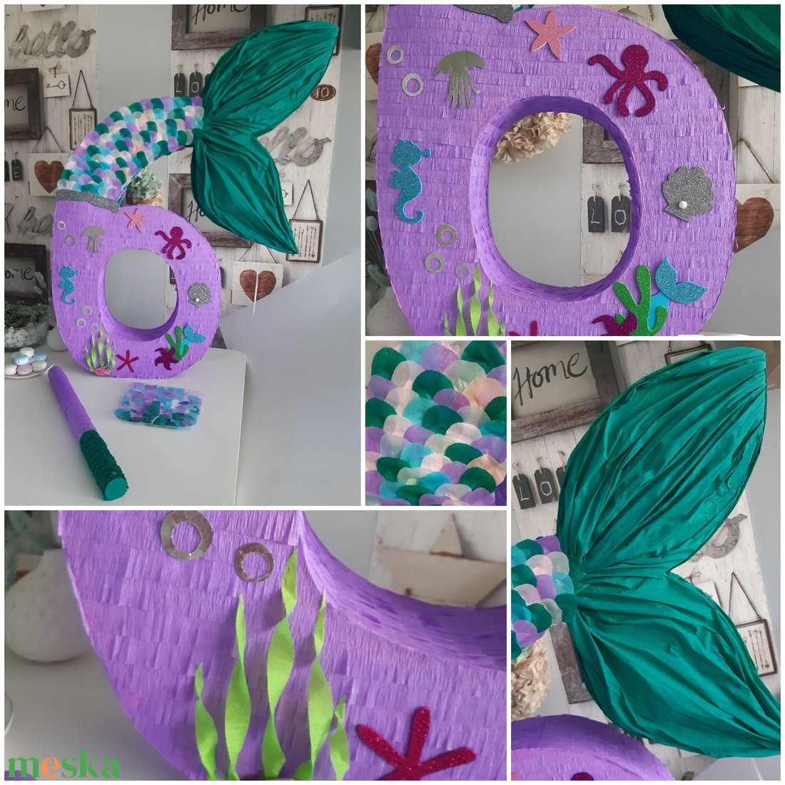 Szülinapi szám mexikói party pinyáta (pinata),állódekoráció sellőrajongó kislányoknak - játék & sport - sport és kikapcsolódás - más játékok, sportok - Meska.hu