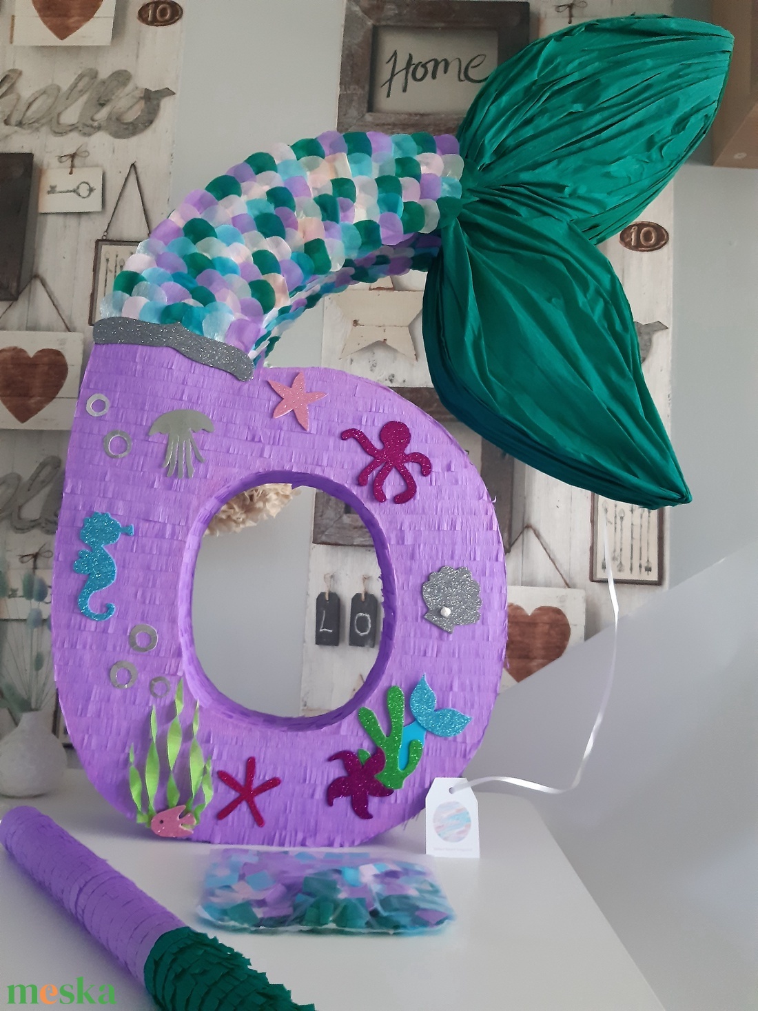 Szülinapi szám mexikói party pinyáta (pinata),állódekoráció sellőrajongó kislányoknak - játék & sport - sport és kikapcsolódás - más játékok, sportok - Meska.hu