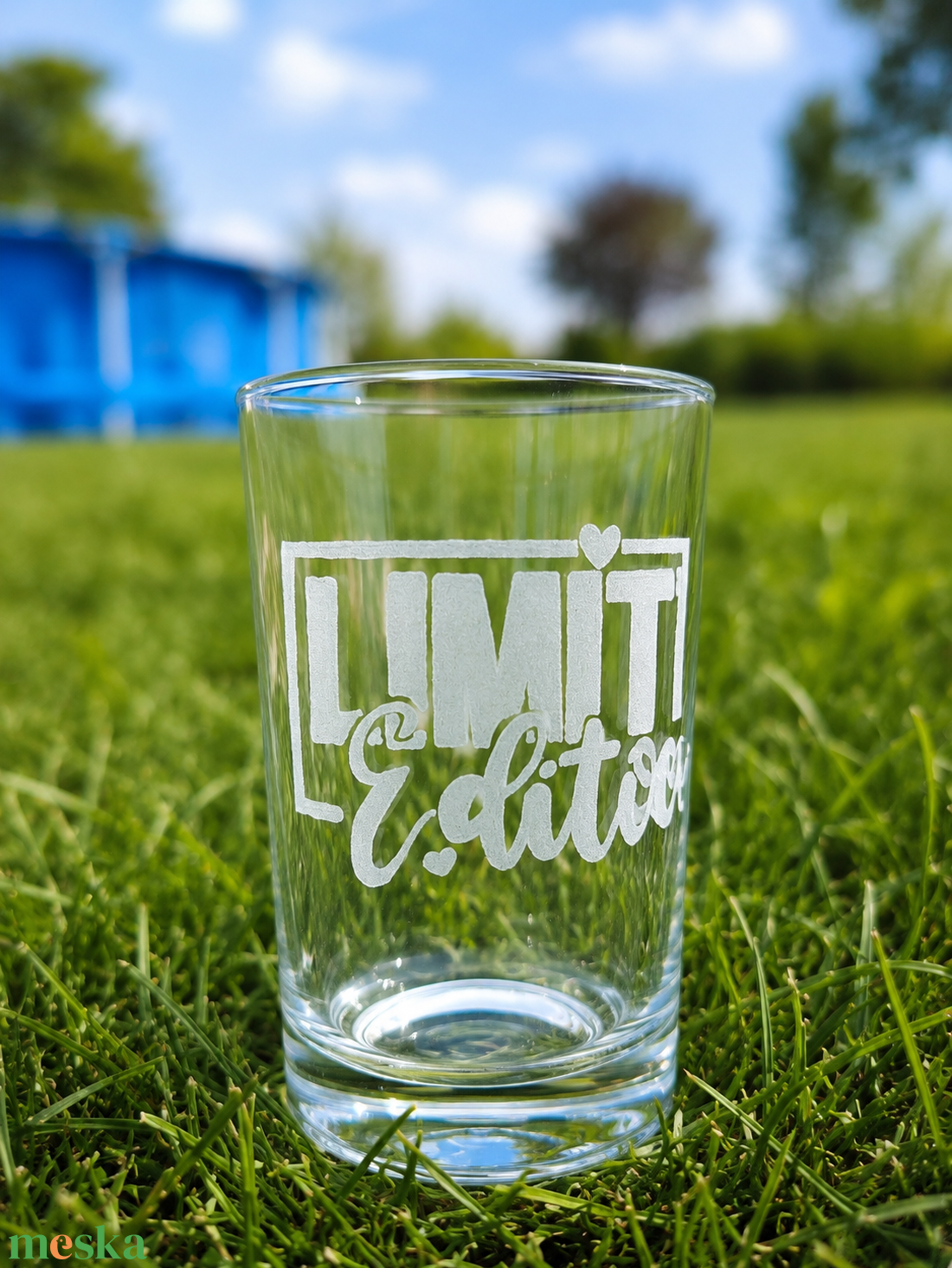 Egyedi gravírozott üveg pohár � Limited Edition széria - otthon & életmód - konyhafelszerelés, tálalás - tálalás - pohár - Meska.hu