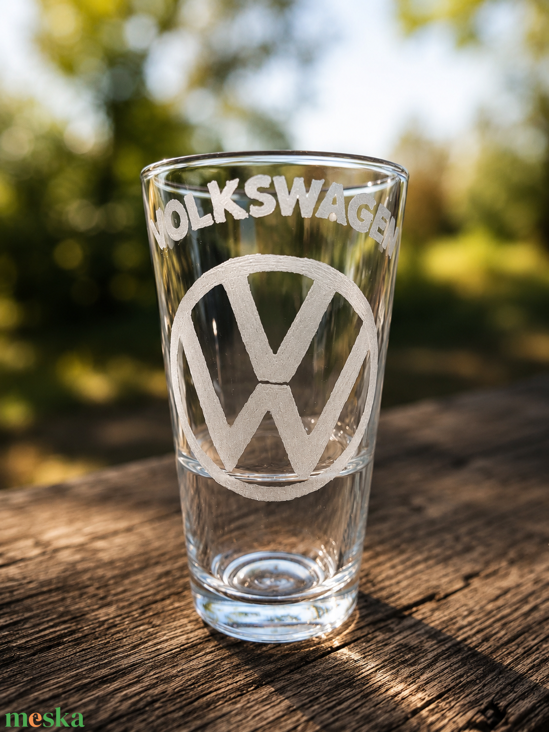 Egyedi kézzel gravírozott Volkswagen üvegpohár (420 ml) � Ajándék autórajongóknak - otthon & életmód - konyhafelszerelés, tálalás - tálalás - pohár - Meska.hu