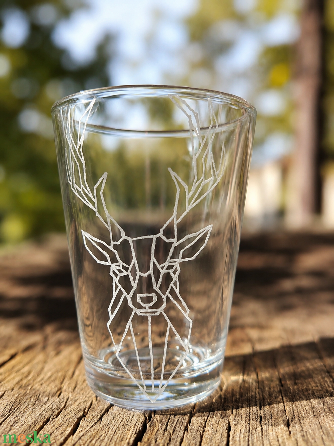 Elegáns Szarvas Minta � Egyedileg, Kézzel Gravírozott Pohár (300 ml) - otthon & életmód - konyhafelszerelés, tálalás - tálalás - pohár - Meska.hu