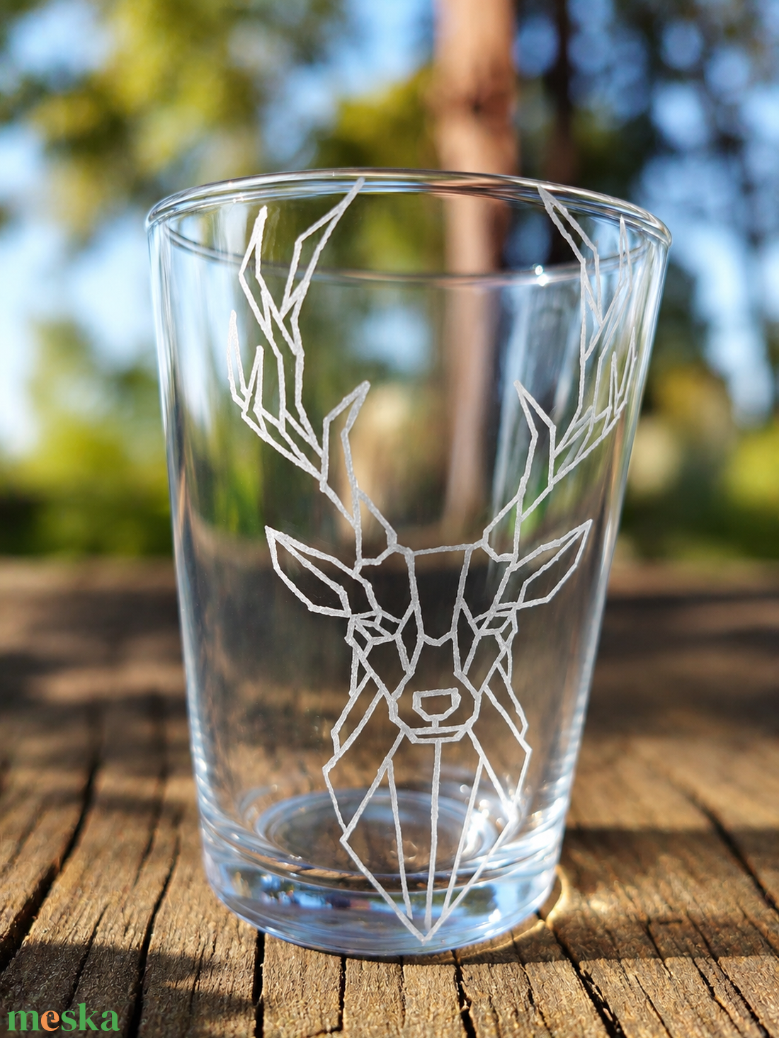 Elegáns Szarvas Minta � Egyedileg, Kézzel Gravírozott Pohár (300 ml) - otthon & életmód - konyhafelszerelés, tálalás - tálalás - pohár - Meska.hu
