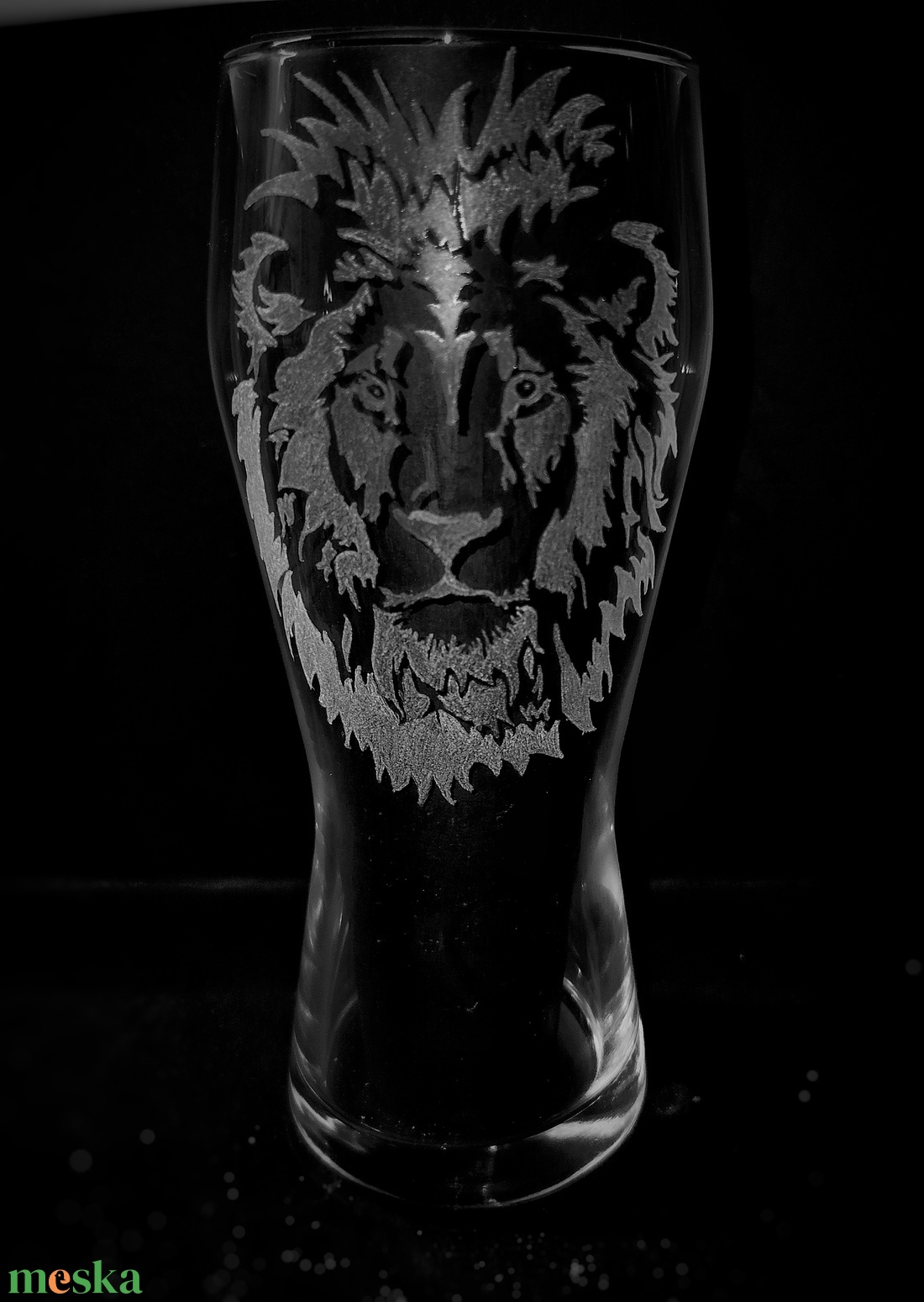 Egyedi Gravírozott Oroszlános Sörüveg / Söröspohár � 570 ml - otthon & életmód - konyhafelszerelés, tálalás - tálalás - sörös pohár és korsó - Meska.hu