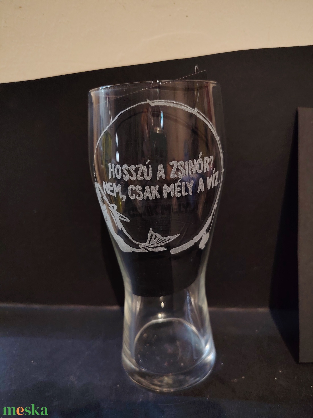 Egyedi kézzel gravírozott horgász söröspohár (570 ml) � Mosogatógépben mosható - otthon & életmód - konyhafelszerelés, tálalás - tálalás - sörös pohár és korsó - Meska.hu
