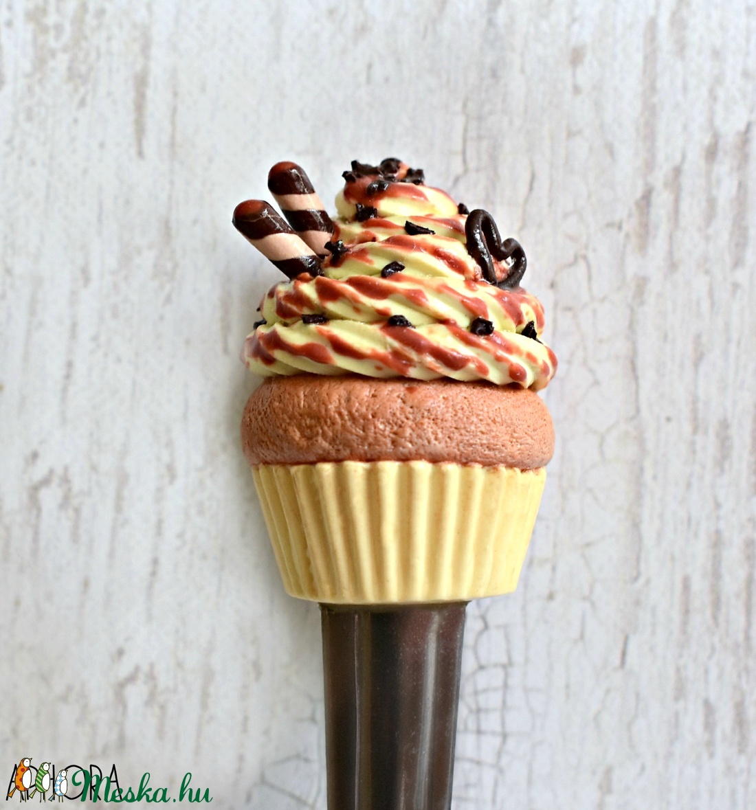 Süthető gyurma muffin kanál (karamellás) - otthon & életmód - konyhafelszerelés, tálalás - Meska.hu