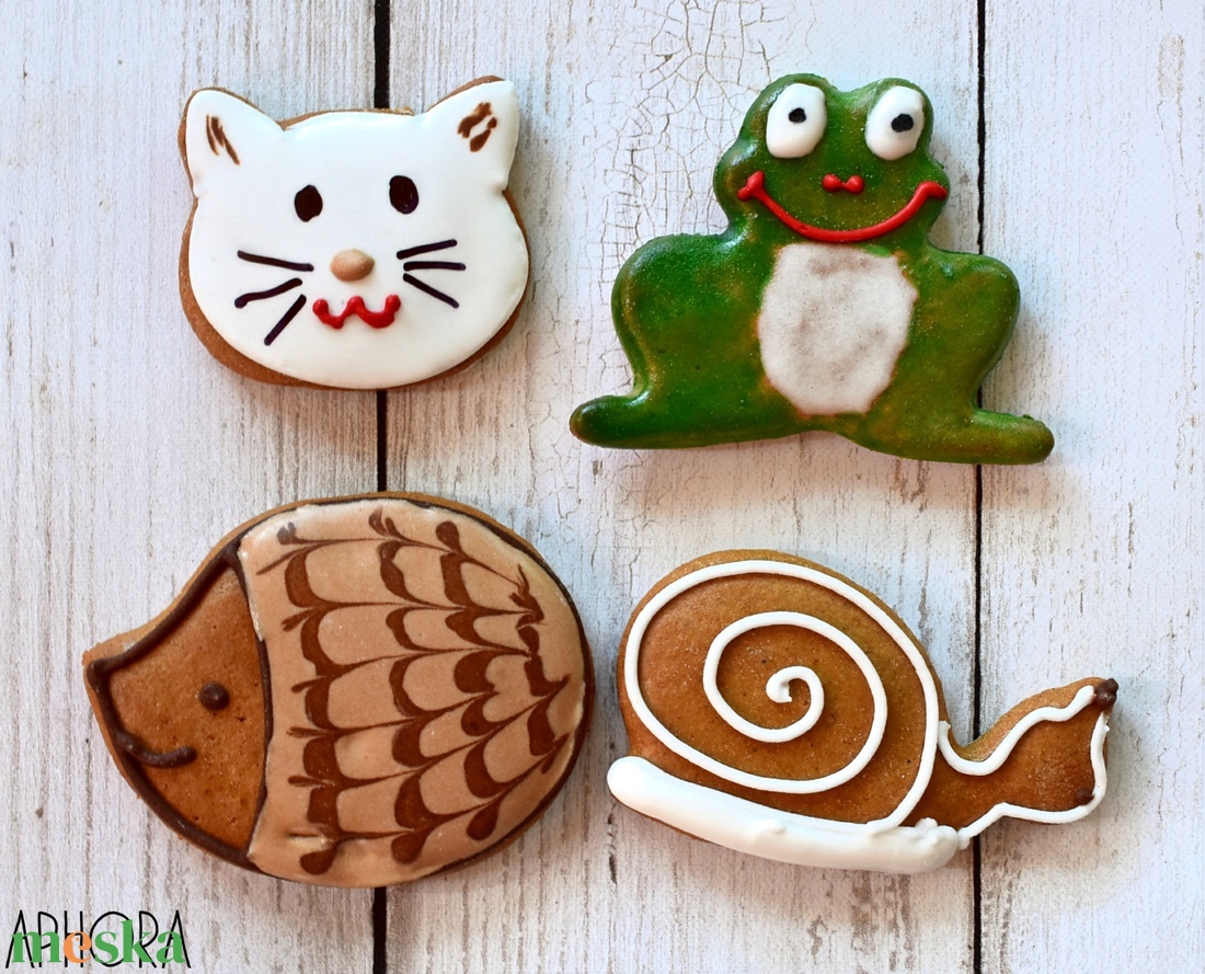 Mézeskalács állatfigurás szett  - otthon & életmód - dekoráció - dísztárgy - Meska.hu