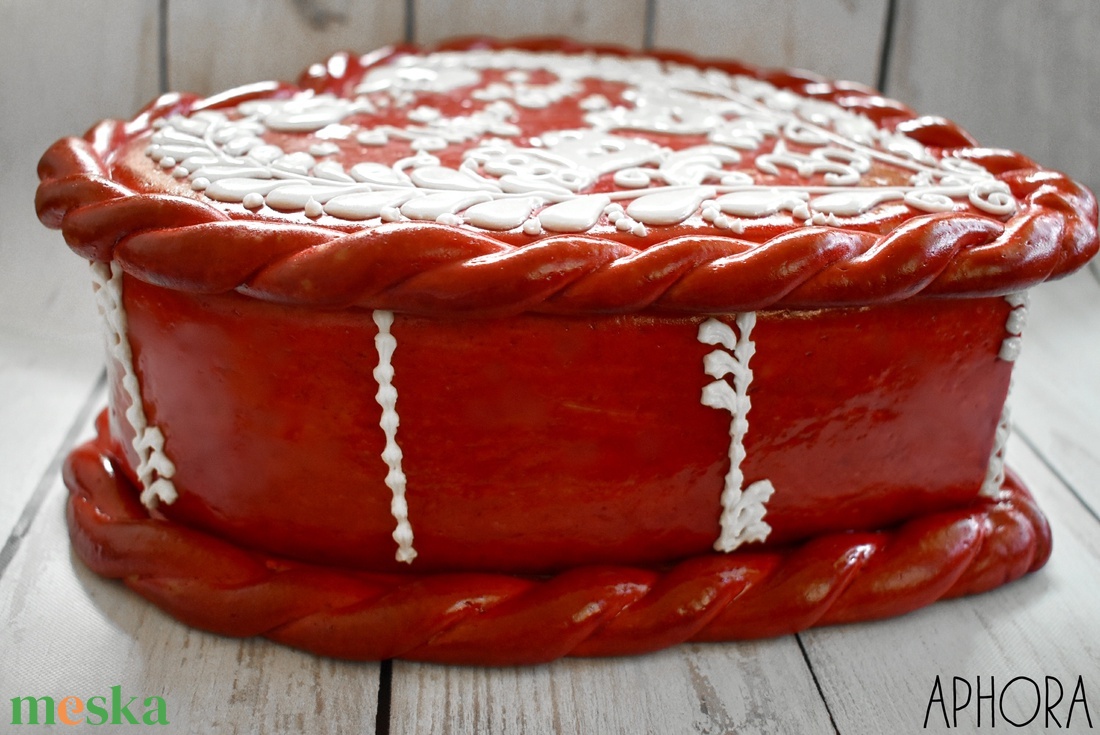 Mézeskalács szív doboz madárkás - esküvő - emlék & ajándék - doboz - Meska.hu