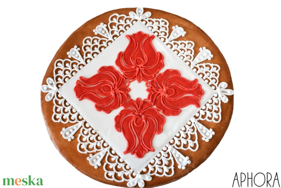 Mézeskalács doboz piros-fehér mintás - esküvő - emlék & ajándék - doboz - Meska.hu