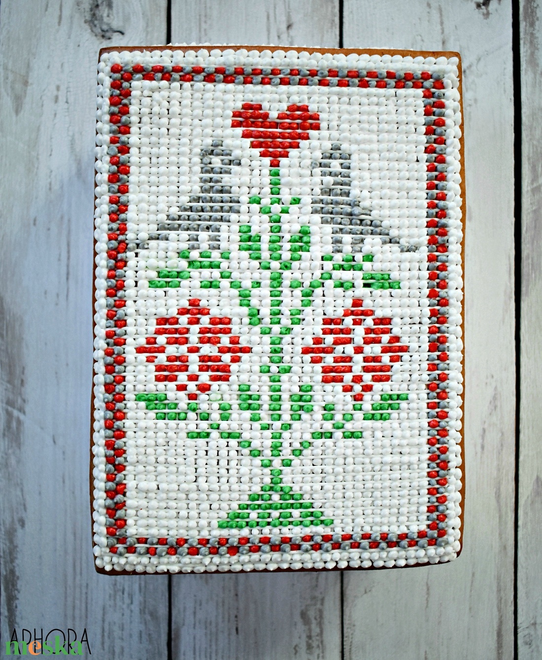 Mézeskalács doboz keresztszemes hímzés mintával - otthon & életmód - dekoráció - asztal és polc dekoráció - díszdoboz - Meska.hu