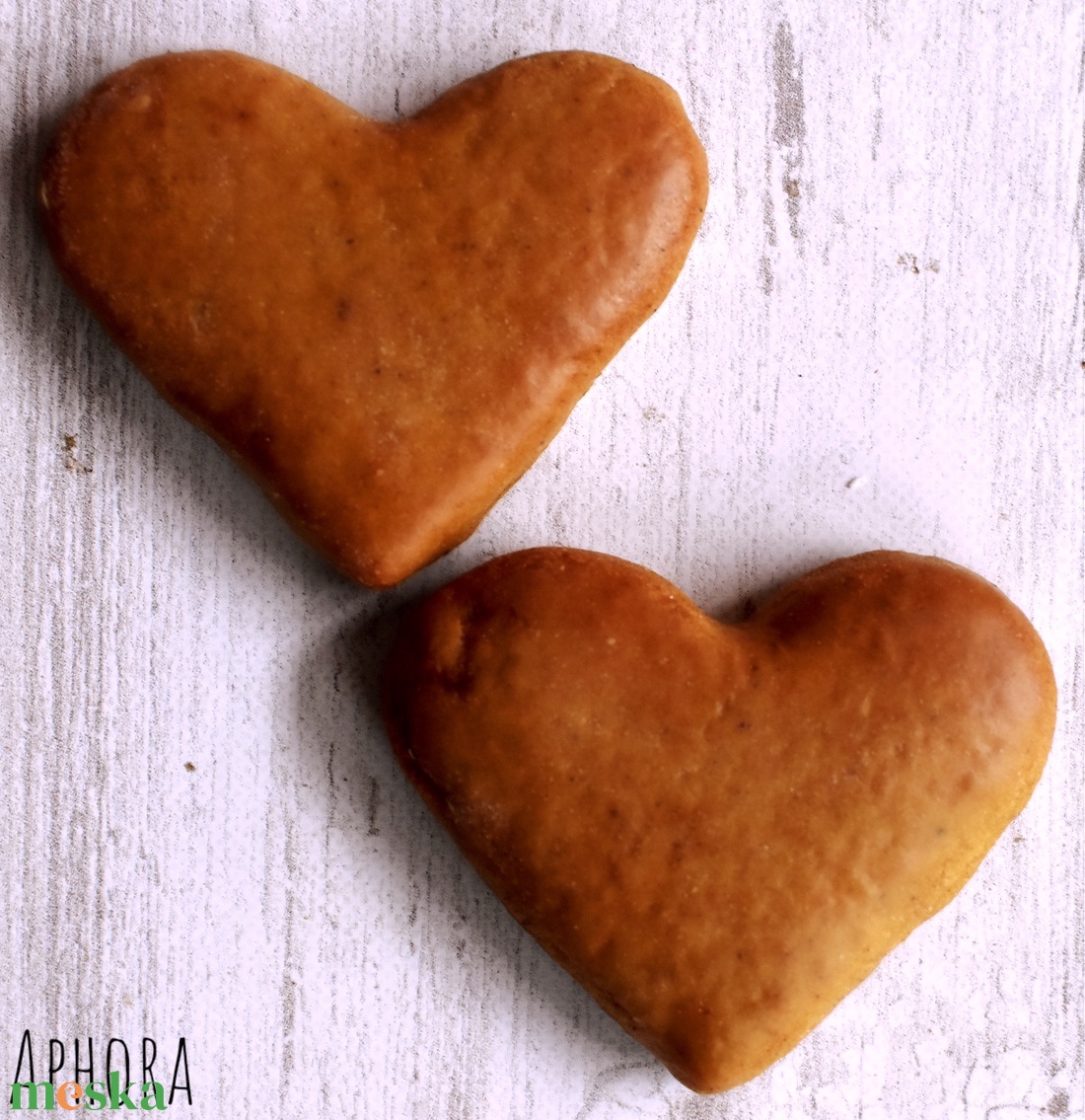 Mézeskalács mini szív natúr - otthon & életmód - dekoráció - dísztárgy - Meska.hu