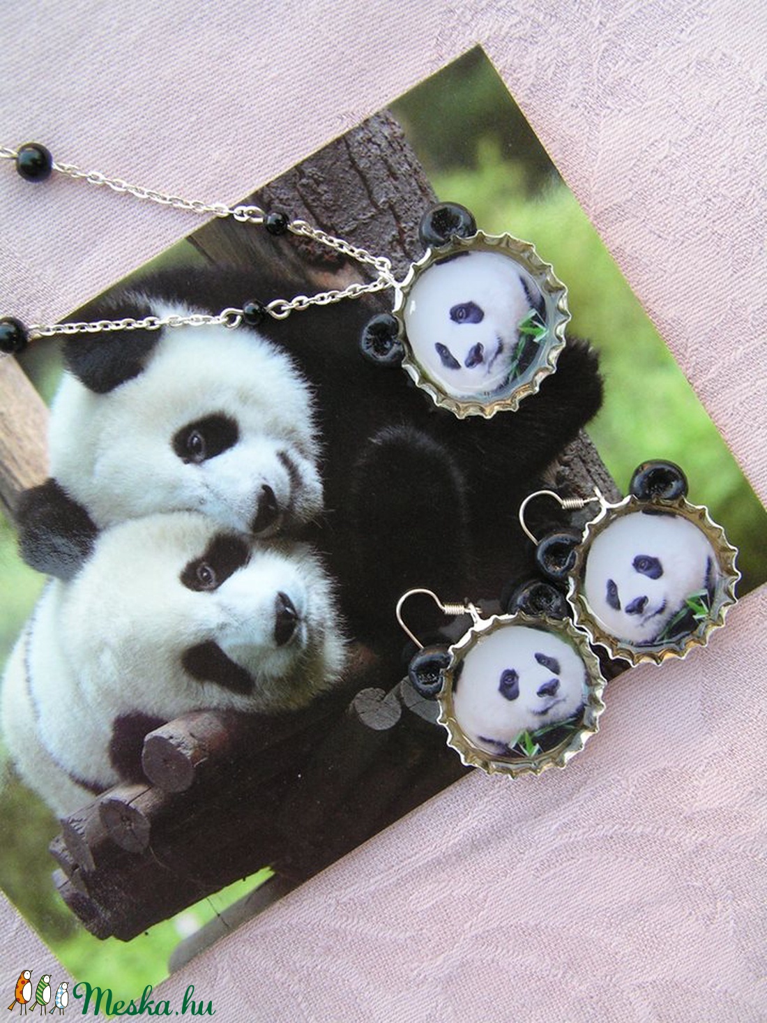 Pandamaci söröskupak nyaklánc - ékszer - nyaklánc - medálos nyaklánc - Meska.hu