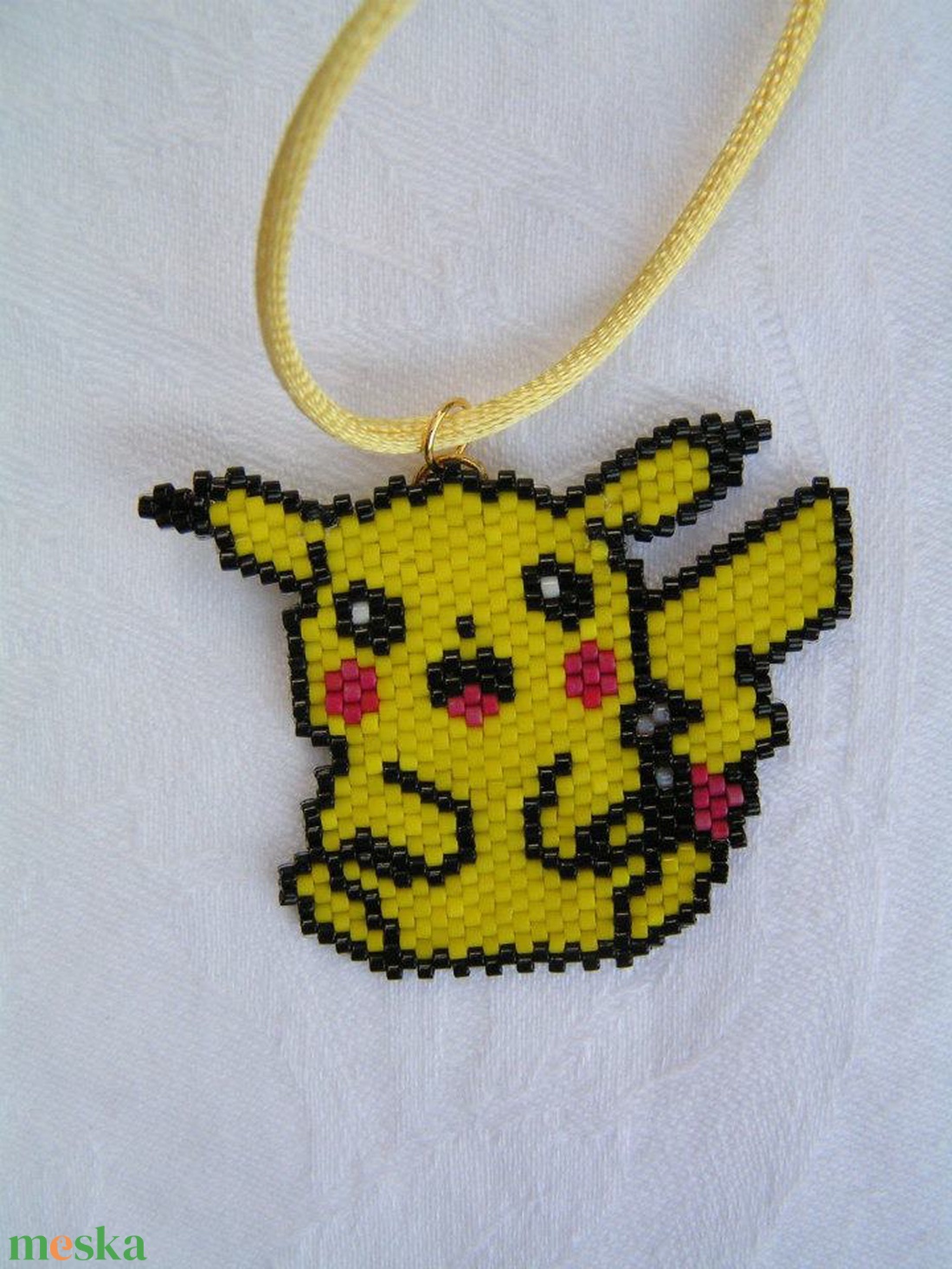 Pokemon - Pikachu gyöngy nyaklánc - ékszer - nyaklánc - gyöngyös nyaklánc - Meska.hu Pokemon - Pikachu gyöngy nyaklánc - ékszer - nyaklánc - gyöngyös nyaklánc - Meska.hu