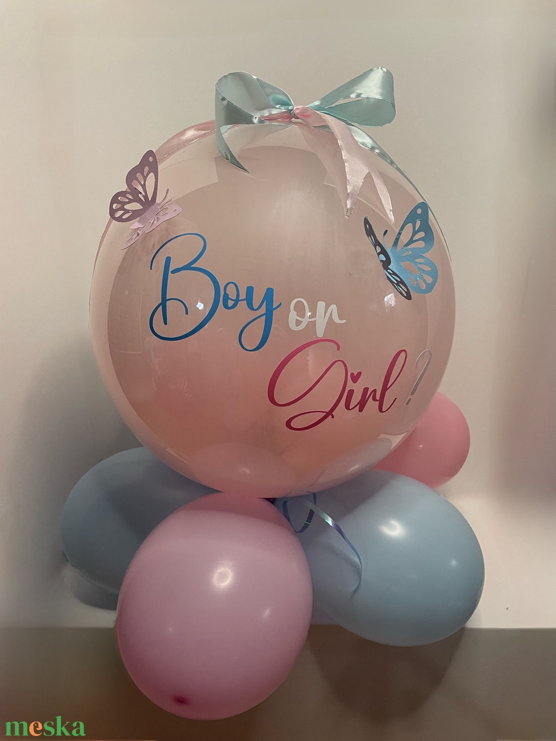 Baba nem bejelentő lufi - gender reveal - játék & sport - babalátogató ajándékcsomag - Meska.hu
