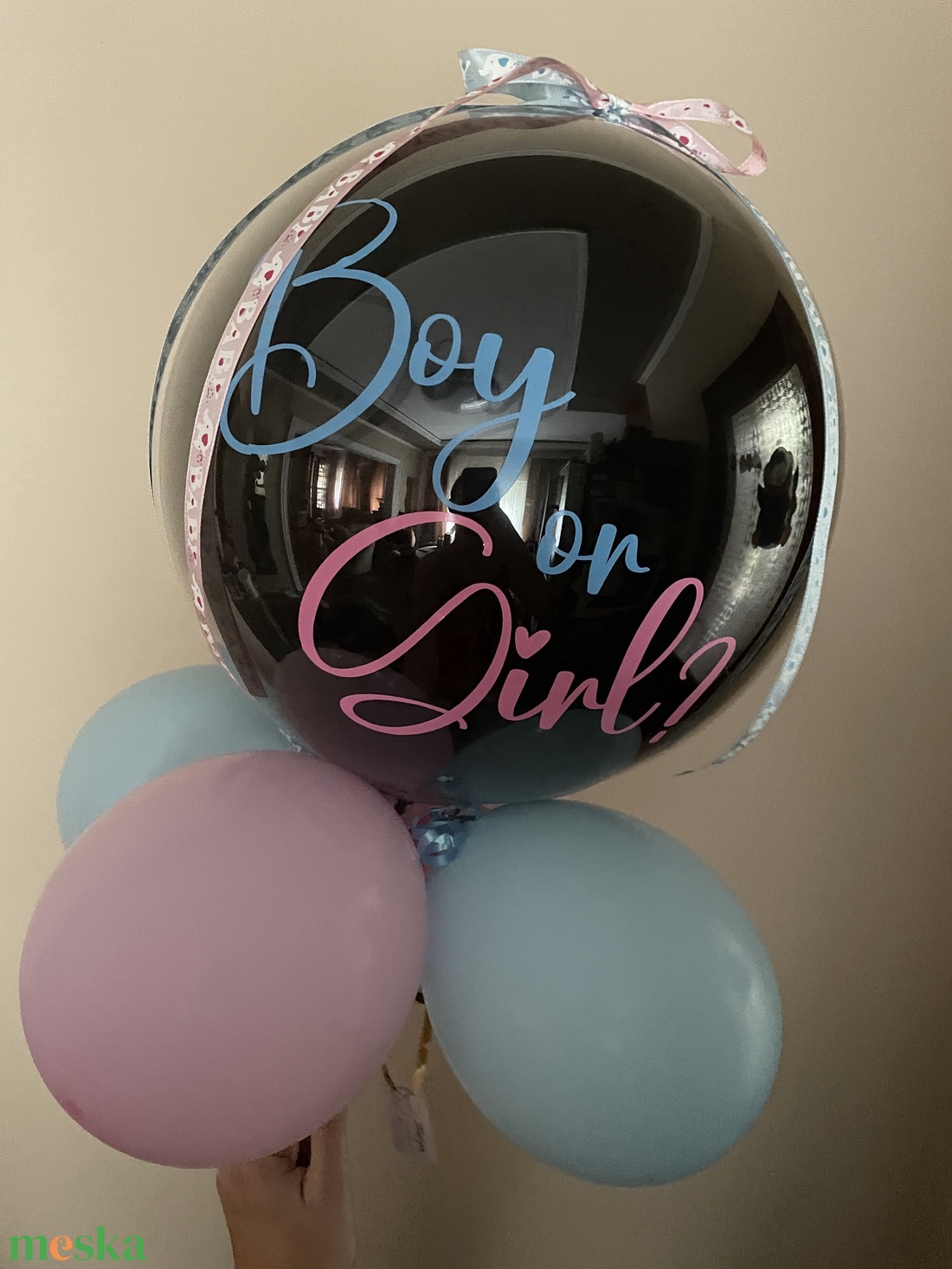 Baba nem bejelentő lufi - gender reveal - játék & sport - babalátogató ajándékcsomag - Meska.hu