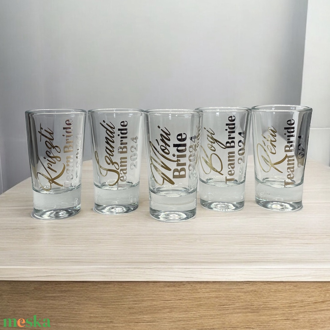 Névre szóló pálinkás/feles pohár - esküvő - legénybúcsú - Meska.hu