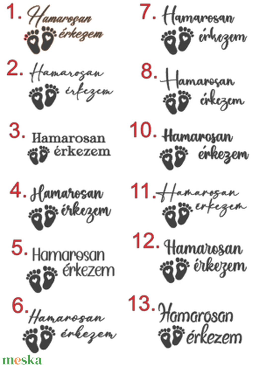 Hamarosan érkezem 8 cm-es üveggömb. - karácsony - karácsonyi lakásdekoráció - karácsonyfadíszek - Meska.hu