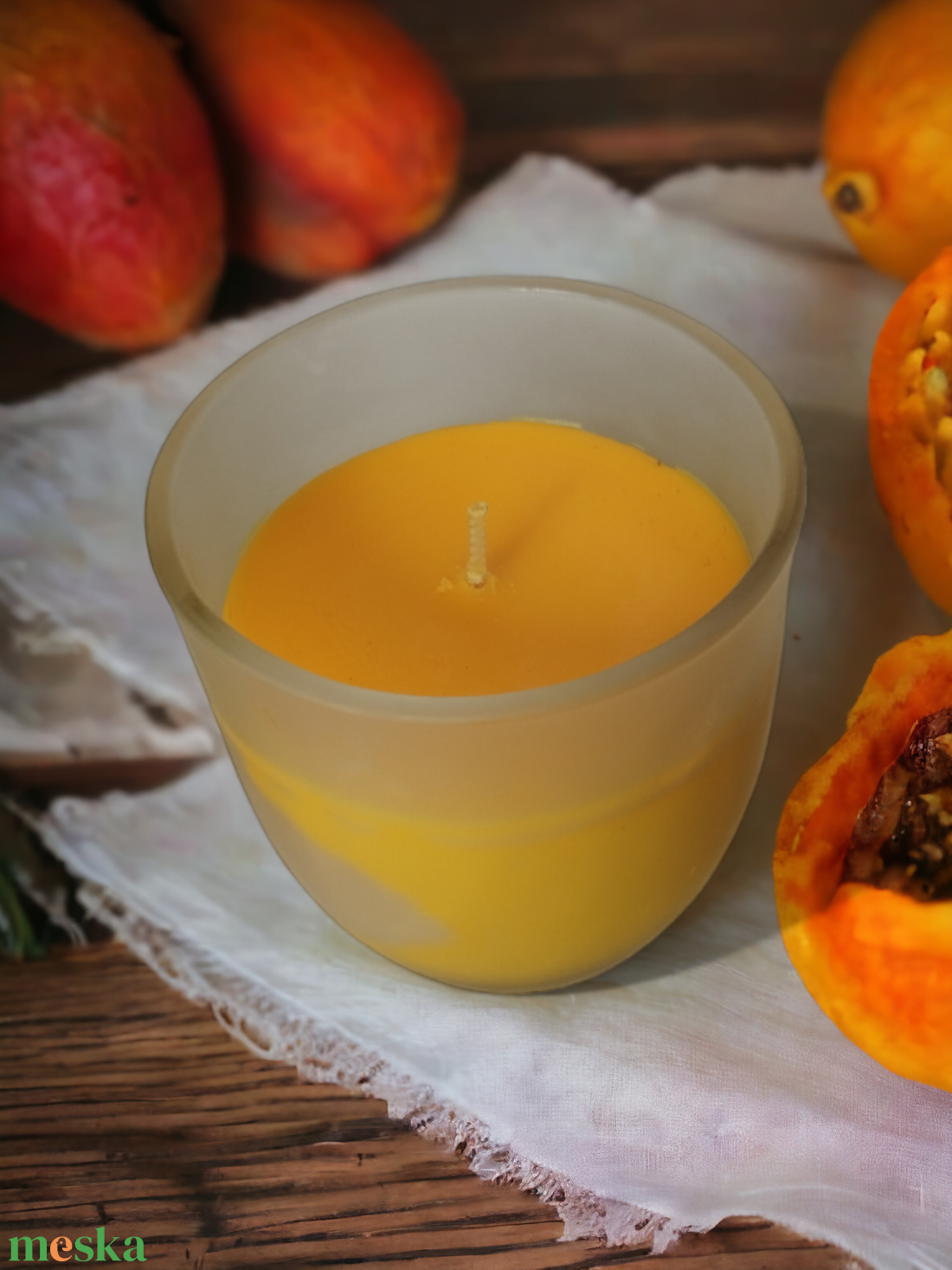Limitált kiadású Mango-Papaya illatgyertya - otthon & életmód - gyertya, illat, aroma - gyertya - Meska.hu