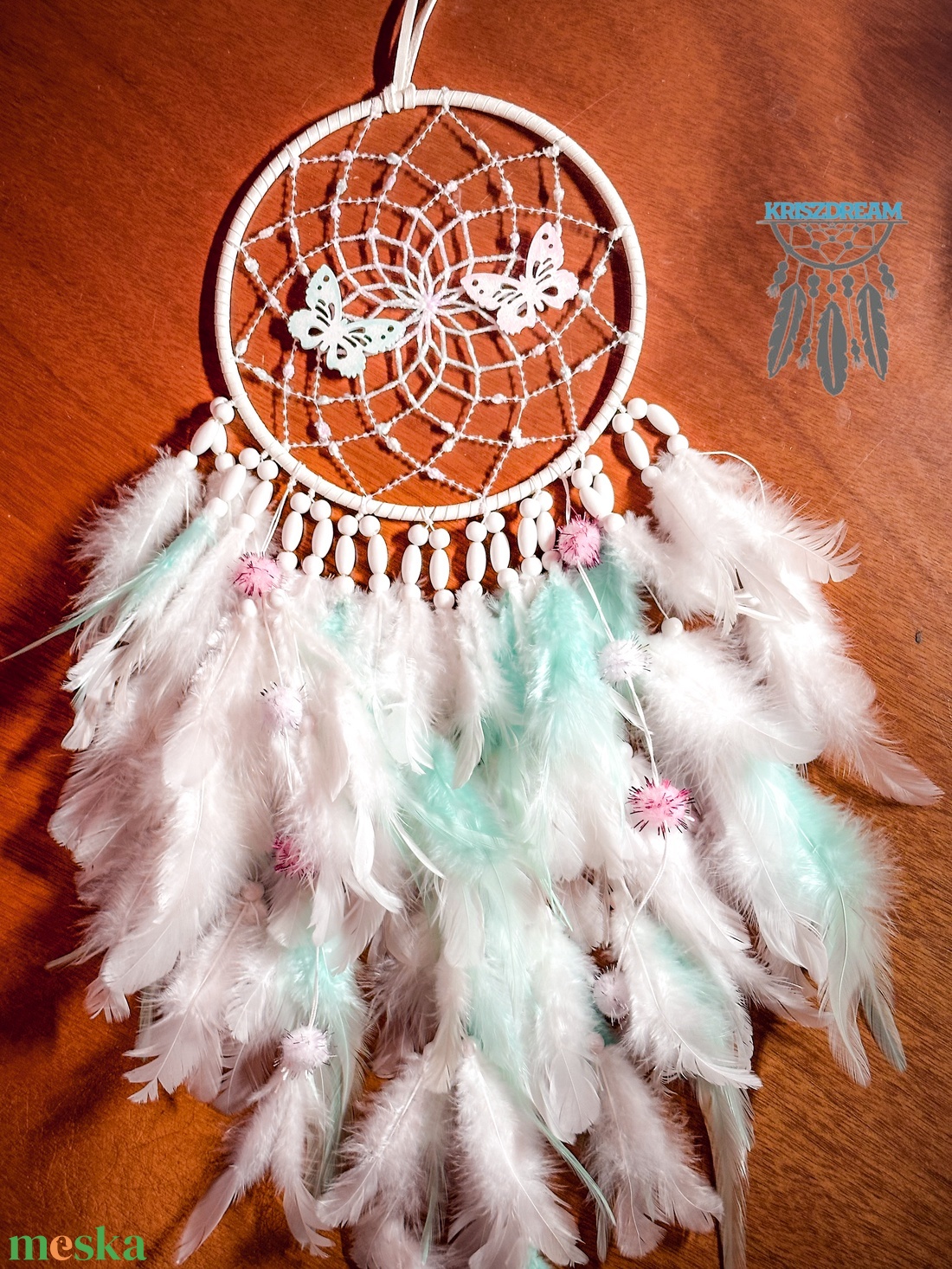Álomfogó Pompom - otthon & életmód - dekoráció - fali és függő dekoráció - álomfogó - Meska.hu