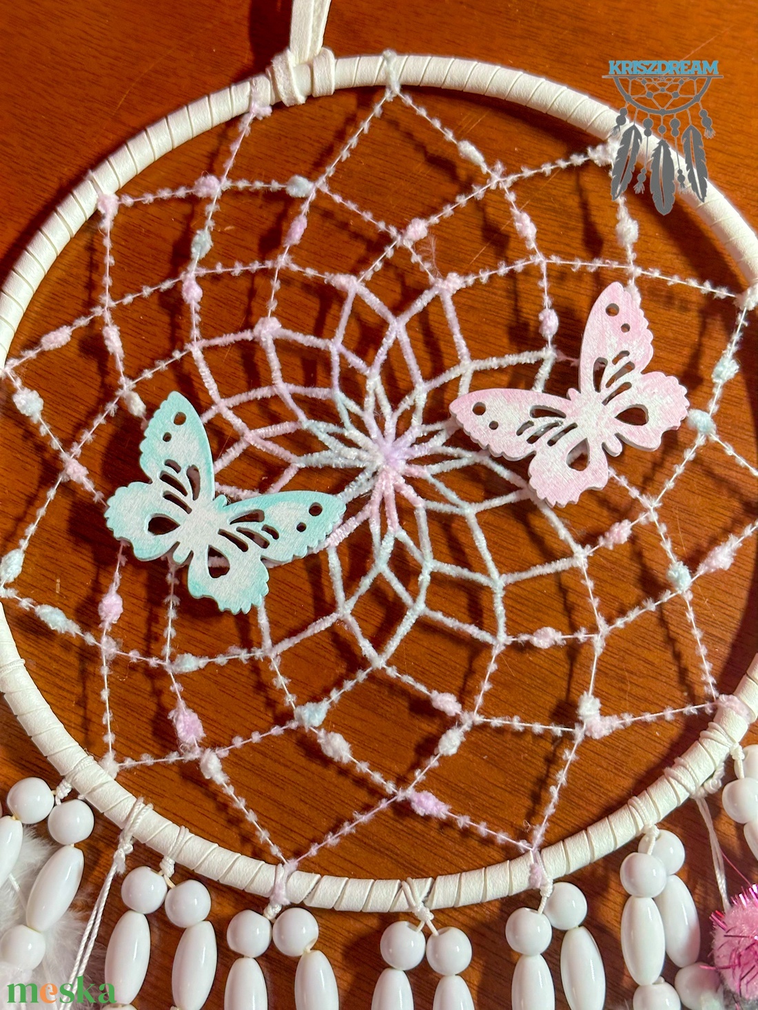 Álomfogó Pompom - otthon & életmód - dekoráció - fali és függő dekoráció - álomfogó - Meska.hu