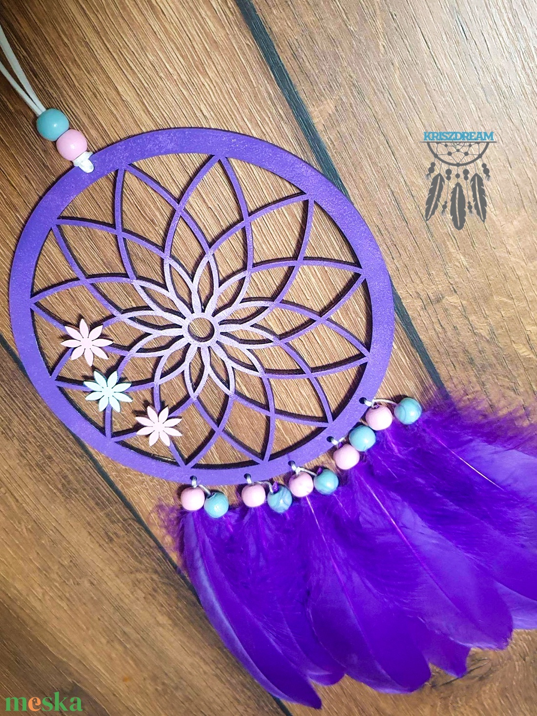 Fali Dekor PURPLE MAGIC - otthon & életmód - dekoráció - fali és függő dekoráció - álomfogó - Meska.hu