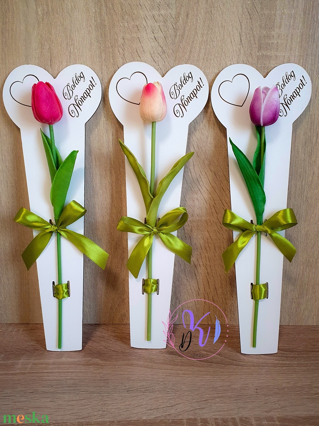 DEKOR TULIPÁN 8 SZÍNBEN NŐNAPOS FA ÁTADÓVAL - otthon & életmód - dekoráció - virágdekoráció - virágok - szálas virág - Meska.hu