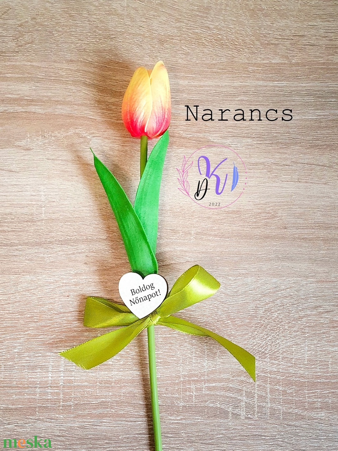 DEKOR TULIPÁN 12 SZÍNBEN TÁBLÁCSKÁVAL -  - Meska.hu