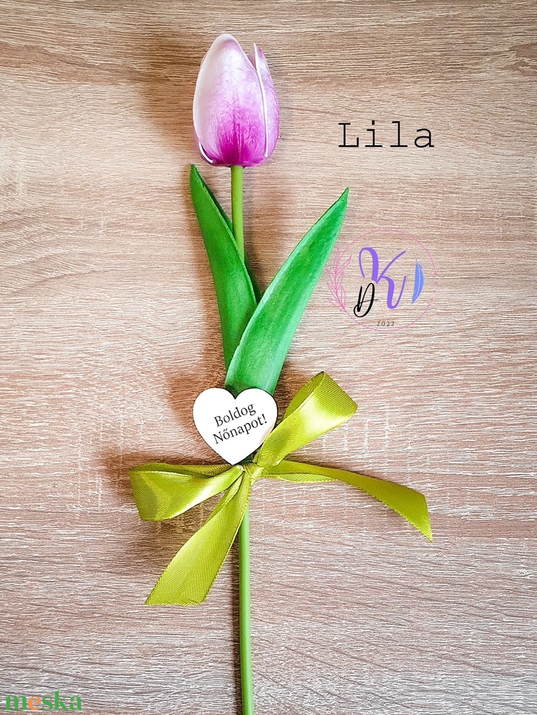 DEKOR TULIPÁN 12 SZÍNBEN TÁBLÁCSKÁVAL -  - Meska.hu